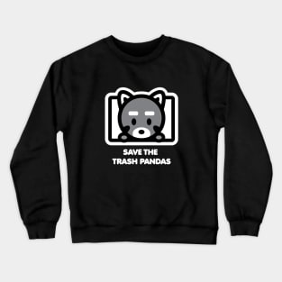 Raccoon Trash Panda Animal Lover Cute Mammal Paws Adorable Bambu Brand Crewneck Sweatshirt